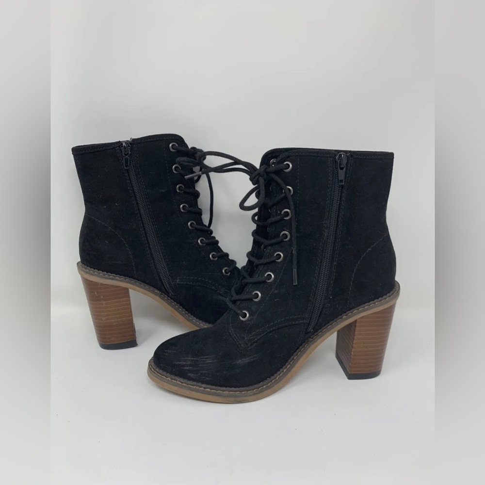 Madden Girl Women’s Suede Black Heels Boots Size 9M - Picture 7 of 9